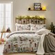 image 1 of furn. Joy To All Printed Single Duvet Set White | Single