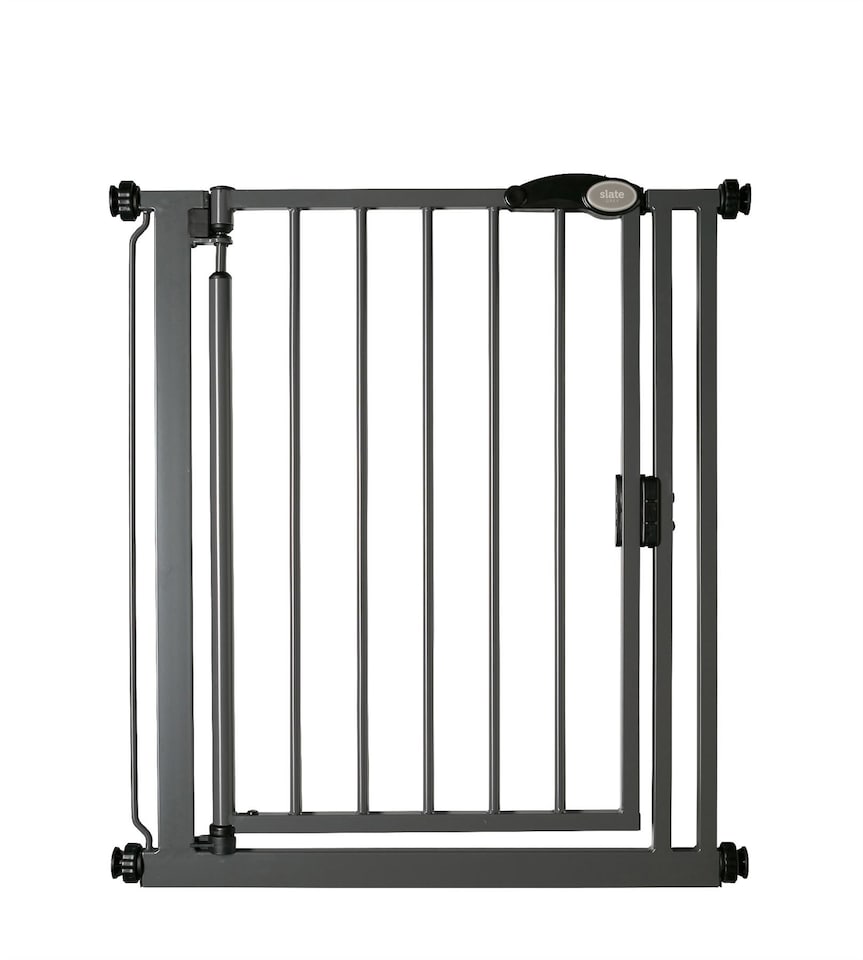 image 1 of Bettacare Auto Close Stair Gate, 75cm - 82cm, Slate Grey, Pressure Fit Safety Gate, Baby Gate