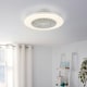image 2 of EGLO Lovisca White And Silver Ceiling Fan With Light