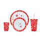 image 2 of Christmas 3 Pack Dinnerware Set with Straw Sipper 500ml