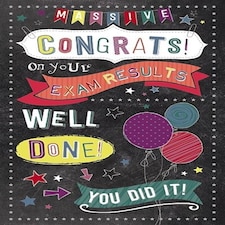 Exam Congratulations Card You Did It!