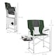 image 7 of Outsunny Folding Directors Chair Aluminium Camping Chair with Cooler Bag Green