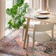 image 4 of KUKOON Terracotta Blue Distressed Persian Style Non Slip Washable Low Pile Rug 60cm x 110cm