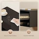 image 6 of HOMCOM Floating Bedside Tables Set of 2 with Fluted Drawer Open Shelf | Black | Black | 40W x 30D x 25H cm