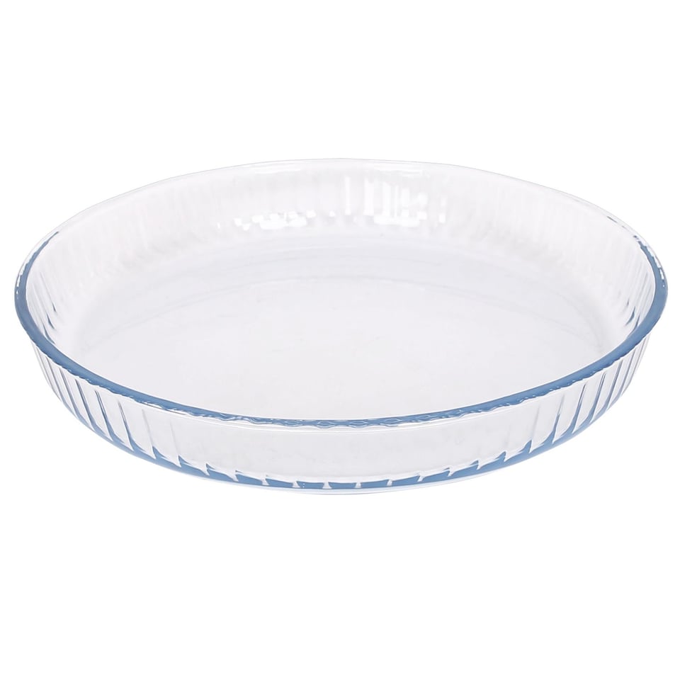 image 1 of Argon Tableware Optical Round Glass Oven Dish - 32cm x 32cm | Clear | Clear | 32cm x 32cm