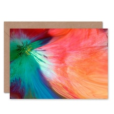 Close Up Macro Flower Colourful Abstract Art Card