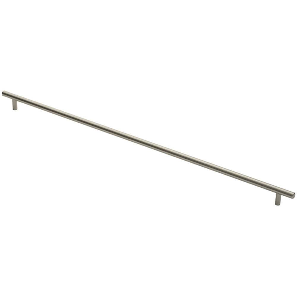 Loops Round T Bar Cabinet Pull Handle 668 x 12mm 608mm Fixing Centres Satin Nickel in Metallics