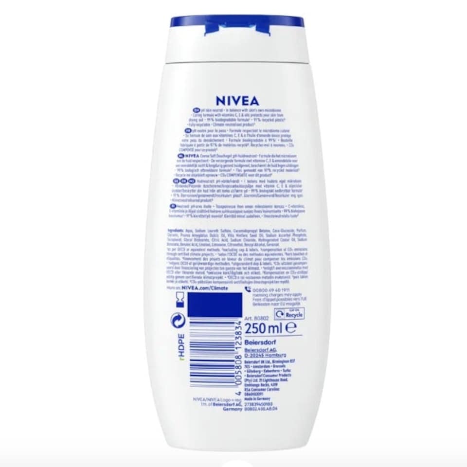 image 1 of Nivea Shower Cream Soft 250ml Pack of 6