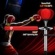 image 3 of HOMCOM Boxing Punching Bag Free Standing with 2 Speed Balls, Relax Bar, Boxing Bag and Fillable Base, 160-230cm Adjustable Height | Red | Red