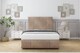 image 2 of Sloomy Lisbon Mink Naples Divan Bed Base 2 Drawers Foot-End With 26 Inch Strutted Headboard & 12 Inch Matching Footboard | Brown | Mink | Small Double | 1
