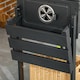 image 9 of Charcoal BBQ Grill Smoker Trolley with Shelves, Bottle Opener and Wheels