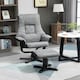 image 7 of HOMCOM Recliner Armchair Footstool Duo Vintage Wood Base Home