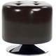 image 6 of HOMCOM Swivel Foot Stool PU Footstool with Thick Padding Brown Brown