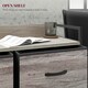 image 9 of HOMCOM Bedroom Chest of Drawers 6 Drawer Dresser w/ Shelf, Grey Wood Effect