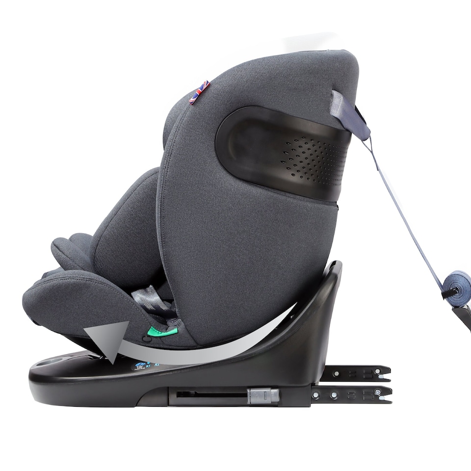 image 1 of Cozy N Safe Galaxy i-Size 360 Rotating Car Seat 40-150cm, ISOFix & Top Tether, Extended Rear & Forward Facing, 5 Recline Positions, Side Impact Protection, Birth to 12 Years (Slate)