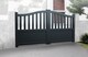 image 1 of Double Swing Gate 3500x2200mm Black - Partial Privacy Driveway Gate with Vertical Solid Infill and Bell-Curved Top | Black | 1