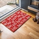 image 5 of Nicola Spring Christmas Coir Door Mat - 60 x 40cm - Ho Ho Ho Red