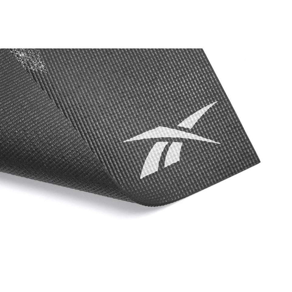 image 1 of Reebok 4mm Yoga Mat — Non-Slip, Lightweight with Carry Strap (Black) | Black | BLACK | 173 cm x 61 cm x 0.4 cm