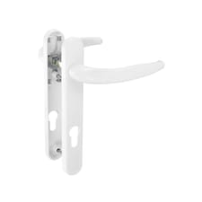 Securit UPVC Keyed Door Handle - White - 122mm x 92mm