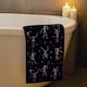 image 8 of Luxury Halloween Hand Towels Pack of 2 - 100% Cotton Spooky Tea Towels Black | Skeletons
