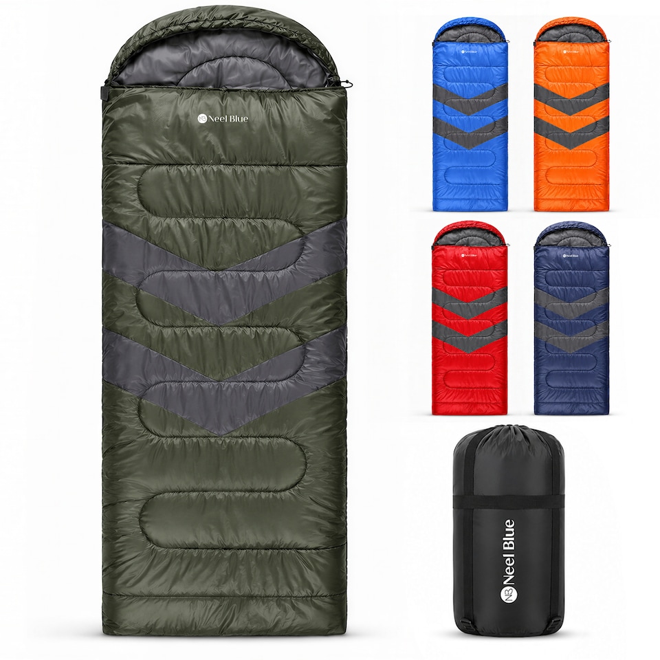 image 1 of 4 Season Waterproof Backpacking Sleeping Bag for Single Adults - 6ft