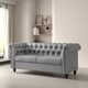 image 3 of Chesterfield Fabric Button back Sofa Settee - Victoria
