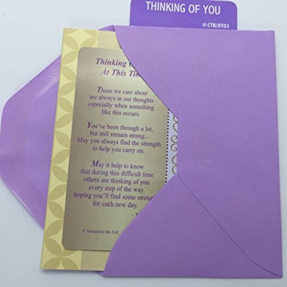 image 1 of Thinking Of You At This Time Sentimental Keepsake Wallet / Purse Greeting Card
