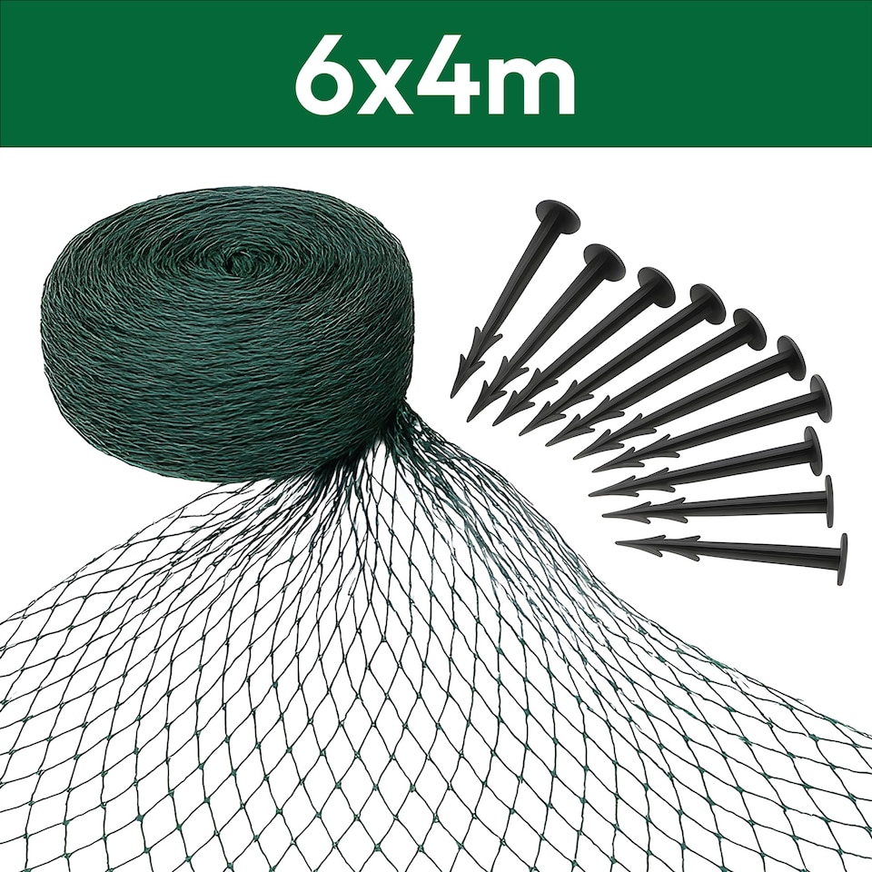 image 1 of Pisces 6 x 4m Pond Protection Netting with 14 Pegs