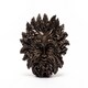 image 2 of Bronze Green Man Plant Pot Feet - Set of 3 - L5.5 x W8.5 x H8.5 cm Brown