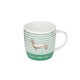 image 3 of KitchenCraft China 425ml Stripe Dog Barrel Shaped Mug Multi
