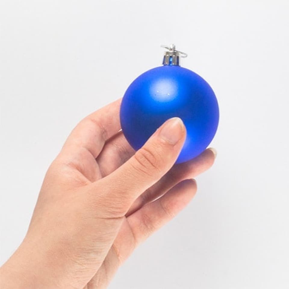 image 1 of Royal Blue Shatterproof Christmas Baubles 6cm - Pack of 6