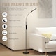 image 3 of HOMCOM LED Floor Lamp for Living Room with Magnetic Remote Control, Black Black