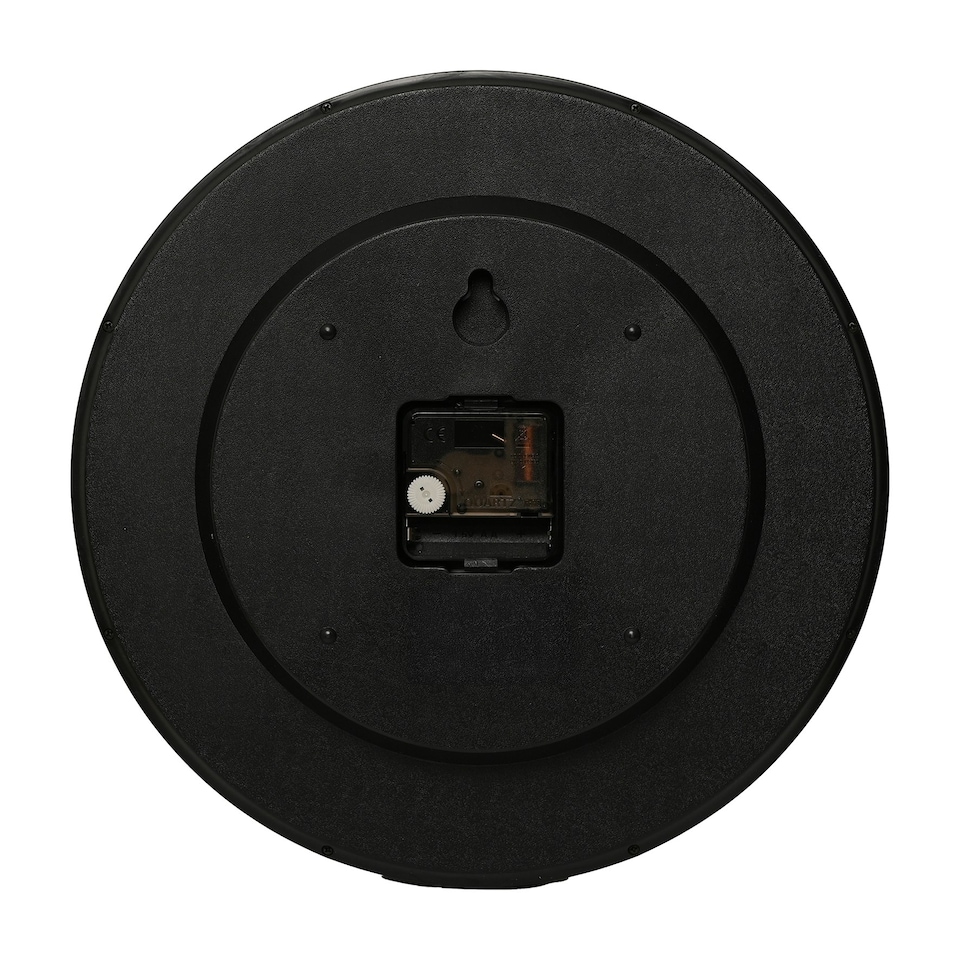 image 1 of Wm Widdop Slim Line Black Cased Wall Clock 30cm Black