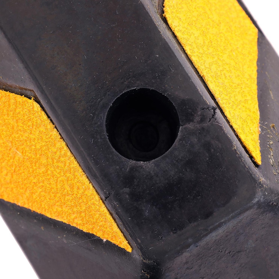 image 1 of Heavy Duty Rubber Car Parking Truck Garage Wheel Stop Block | Black