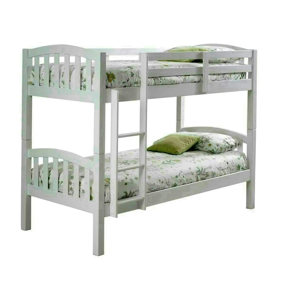 image 1 of Mya White Bunk Bed And Theo Pocket Sprung Mattresses