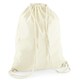 image 1 of Westford Mill Recycled Cotton Drawstring Bag - Natural - One Size (UTPC4939) | Multi | One Size