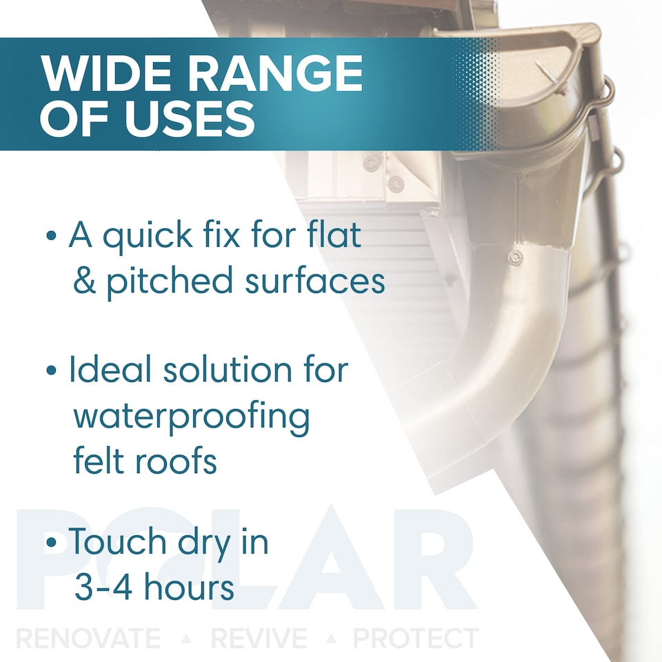 image 1 of Polar FeltSeal Waterproof Roof Sealant Reinforced Fibres | Grey | Grey | 500 ml