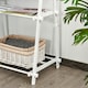 image 8 of HOMCOM 40KG Freestanding Steel Clothes Hanger w/ 2 Shelves Open Wardrobe White