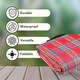 image 3 of Marco Paul Red Chequered Picnic Blanket 170cm Red