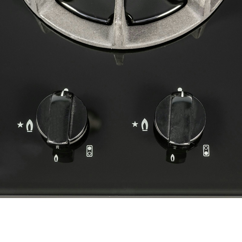 image 1 of SIA BGH30BL 30cm Black Gas On Glass Domino Hob