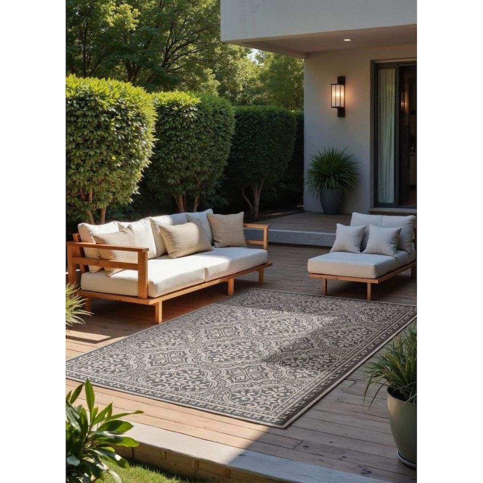 image 1 of The Rugs Rosel Reversible Rug – Indoor Outdoor Vintage Flat Woven Low Pile