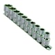image 2 of 10pc 1/2" Drive Shallow Metric Socket Set 6-Sided Hex Sockets 10 - 24mm on Rail