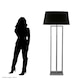 image 2 of Interiors by Premier Nickel Finish Rectangular Floor Lamp Silver