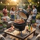 image 3 of Kamado Egg Ceramic Charcoal BBQ Barbecue Grill Roaster Smoker 13″