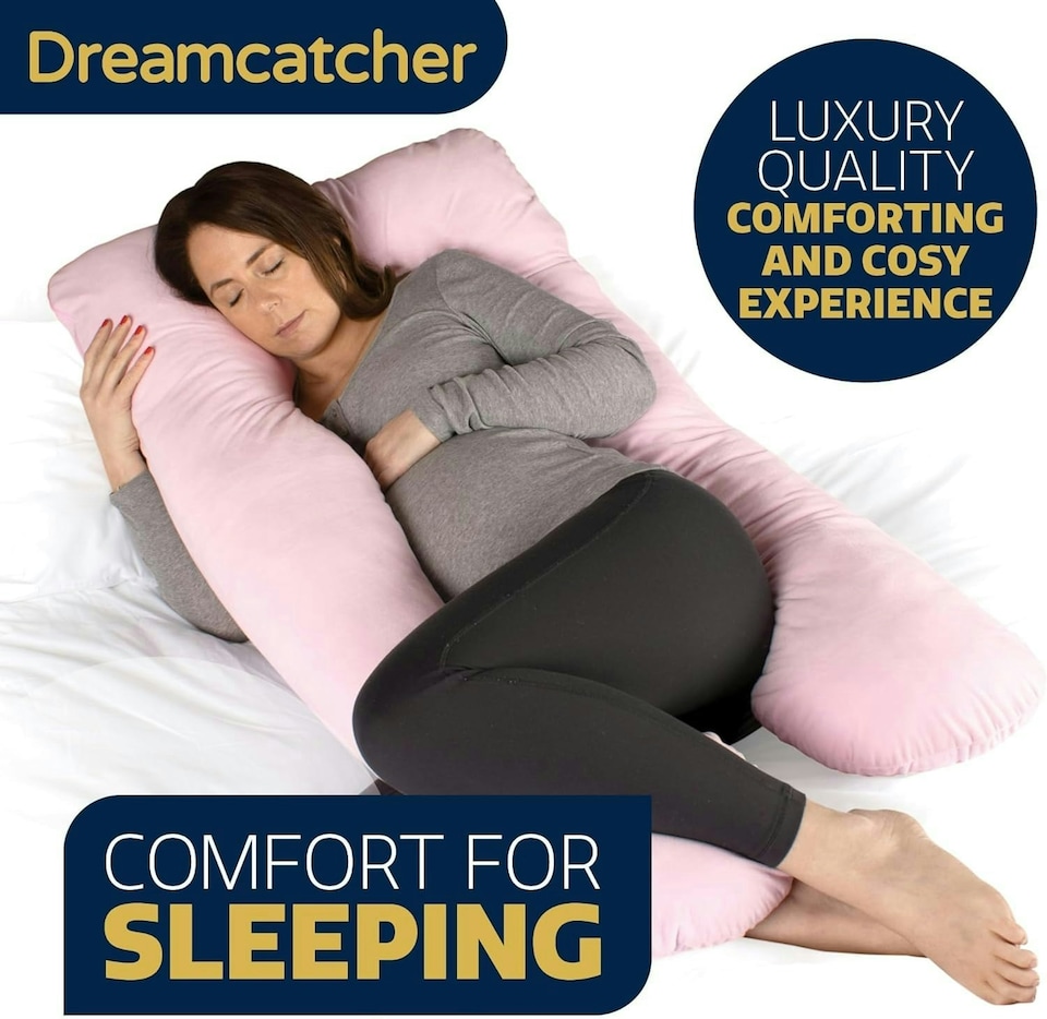 image 1 of Dreamcatcher U-Shaped Pregnancy Pillow Maternity Nursing Support Cushion Pink | Pink | Pink | One Size | 1