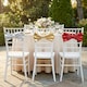 image 4 of 50cm Large Metallic Christmas Chair Bows Sashes Party Dining Decor Wedding | Gold | Gold | Set of 4