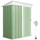 image 1 of Outsunny 5x3ft Garden Shed, Steel Small Shed, Outdoor Leanto Shed with Adjustable Shelf, Lock and Gloves for Patio, Garden, Green without Foundation Kit