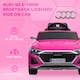 image 3 of AIYAPLAY Audi Q8 e-tron Sportback Licensed Kids Electric Car w/ Remote - Pink