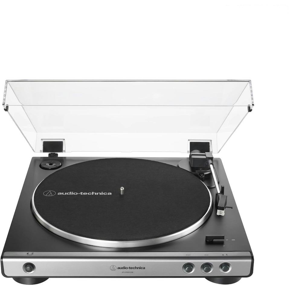 image 1 of Audio Technica AT-LP60XUSB Black Fully Automatic Belt-Drive Turntable Analog and USB