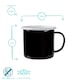 image 3 of Argon Tableware Coloured Enamel Mugs - 375ml - Black - Pack of 6 Black